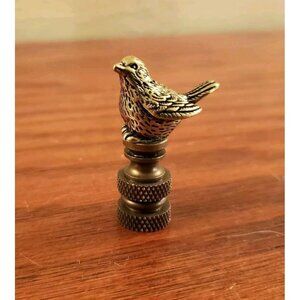 Bird Lamp Finial Shade Topper Brass Retro Bird Lover Farmhouse 1.75 Inch Small